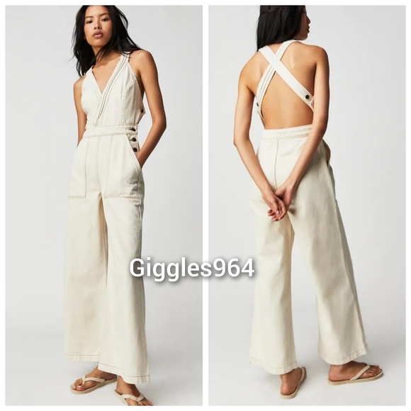 Etica Emel Carpenter Jumpsuit Denim Overalls - Picture 2 of 4